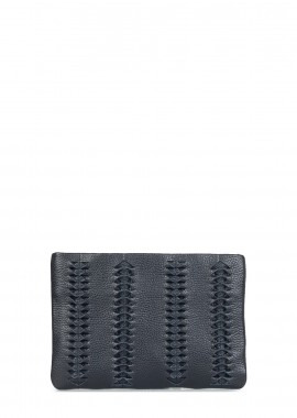 Park House - Clutch γυναικεία Park House Μαύρο ASC01-BLACK Fishbone Clutch 100