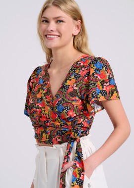 FUNKY BUDDHA - Κρουαζέ τοπ με τύπωμα σε boho look