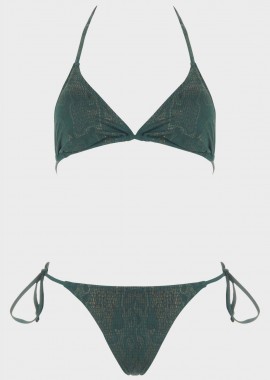 gsecret - Σετ bikini τριγωνάκι αποσπώμενη επένδυση.Καλύπτει B Cup. ΠΡΑΣΙΝΟ