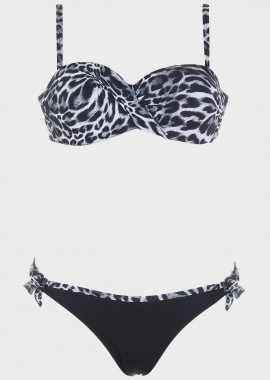 gsecret - Bikini strapless animal print.Kαλύπτει στήθος B Cup ANIMAL