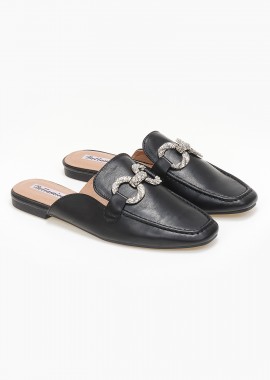Issue - Loafers με διακοσμητική αγκράφα - Μαύρο