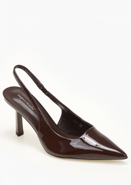 Issue - Slingback γόβες με ιδιαίτερο τακούνι - Καφέ