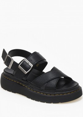 Issue - Σανδάλια flatform χιαστί με chunky σόλα - Μαύρο