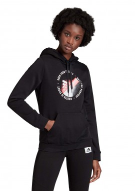 ADIDAS PERFORMANCE - UNLEASH CONFIDENCE GRAPHIC SWEATSHIRT ΜΑΥΡΟ