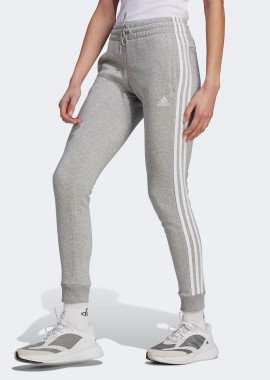 ADIDAS PERFORMANCE - ADIDAS ESSENTIALS 3-STRIPES FLEECE PANTS ΓΚΡΙ