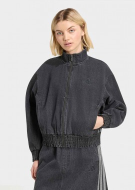 ADIDAS PERFORMANCE - ADIDAS SPORTSWEAR STADIUM WASHED DENIM LOOSE FIT JACKET ΜΑΥΡΟ
