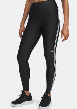 UNDER ARMOUR - UNDER ARMOUR TECH WORDMARK TAPE LEGGINGS ΜΑΥΡΟ