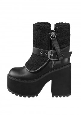 BUFFALO - BUFFALO Μπότες-Μποτάκια KILLAH FOLD BOOT WARM - ΜΑΥΡΟ-1220081-BLACK