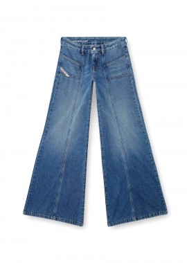 DIESEL - DIESEL D-Akii Γυναικείο Jeans - Low Waist & Wide Leg-S26A1280909M56-DENIM
