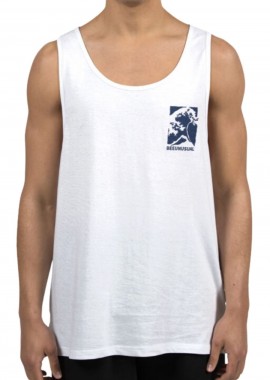 BEE UNUSUAL - BEE UNUSUAL Tsunamis Ανδρικό Tank Top - Λευκό -AT-260717-WHITE