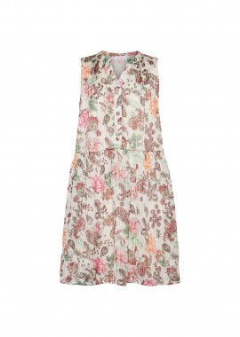 VERO MODA - Vero Moda παιδικό φόρεμα αμάνικο με all-over floral και geometrical print (6-14 ετών) - 10288450 Εκρού