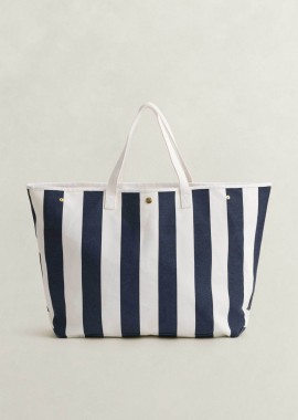 GANT - Gant γυναικεία canvas τσάντα θαλάσσης με σχέδιο - 4975139 Μπλε Σκούρο
