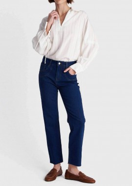 'ALE - 'ALE γυναικείο τζιν παντελόνι Straight Fit - 8920567C Denim Blue Σκούρο