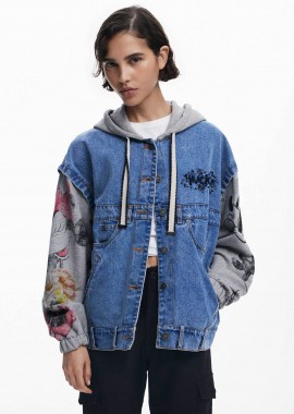 DESIGUAL - Desigual γυναικείo denim jacket με κουκούλα