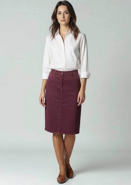 GERRY WEBER - Gerry Weber γυναικεία midi φούστα κοτλέ πεντάτσεπη - 210002-62025 Μπορντό