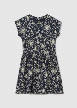 OVS KIDS - OVS παιδικό αμάνικο φόρεμα με floral print - 002302997 Μπλε Σκούρο