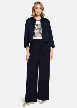 BETTY BARCLAY - Betty Barclay γυναικείο ψηλόμεσο παντελόνι Relaxed Fit - 6140/1080 Μπλε Σκούρο