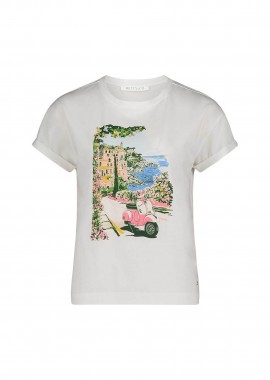 BETTY & CO - BETTY & CO γυναικείο T-shirt με graphic print - 2417/3365 Λευκό