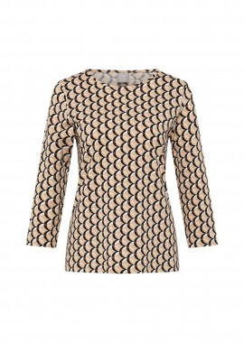 RABE - Rabe γυναικεία μπλούζα με all-over print - 56-115359 Καφέ Latte