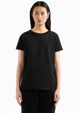ARMANI EXCHANGE - Armani Exchange γυναικείο T-shirt μονόχρωμο με logo print Regular Fit - XW000839AF10356 Μαύρο