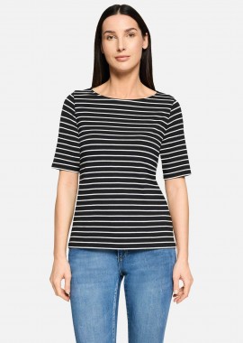 SO COSY - So Cosy γυναικεία μπλούζα με ριγέ print - 2451/8037 Ασπρόμαυρο
