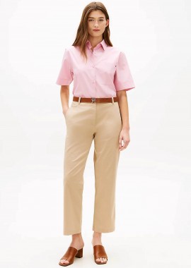 TOMMY HILFIGER - Tommy Hilfiger γυναικείο παντελόνι chino Slim Straight Fit - WW0WW49647 Μπεζ