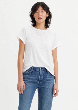 LEVI'S - Levi's® γυναικείο T-shirt μονόχρωμο βαμβακερό με logo label στο πλάι