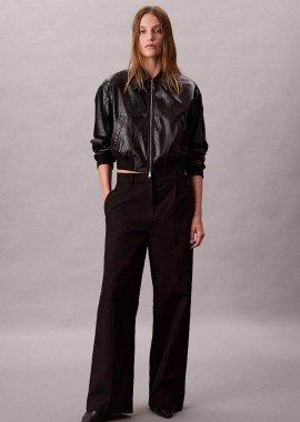 CALVIN KLEIN - Calvin Klein γυναικείο chino παντελόνι Relaxed Fit - LV044D664G Μαύρο