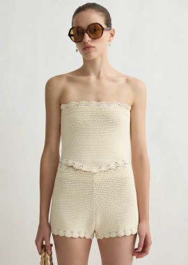 POSSE - Posse γυναικείο στράπλες τοπ crocheted