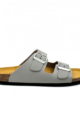 PLAKTON - Γυναικεία Plakton Δερμάτινα Σανδάλια Nobuck2 180010 L.GREY