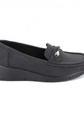QUNHUI SHOES - Γυναικείο Μοκασίνι Qunhui Shoes Boliou Χρώματος Μαύρο HY002-1