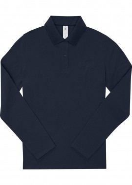 B & C - Γυναικεία Μακρυμάνικη Μπλούζα Polo PW464 B&C My Polo 210 LSL Navy