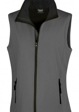 Result - Γυναικείο Αμάνικο Μπουφάν Softshell R232F Result Core Charcoal/Black