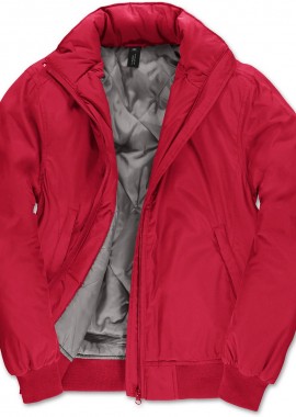 B & C - Γυναικείο Μπουφάν Bomber JW962 B&C Crew Bomber Women Red/Warm Grey