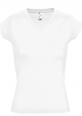 SOLS - Γυναικείο T-shirt με Λαιμόκοψη V 11388 SOL'S Moon White