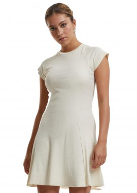 Urban Classics - Γυναικείο Ριμπ Φόρεμα Skater TB6201 Urban Classics Whitesand