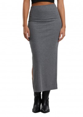 Urban Classics - Γυναικεία Φούστα Rib High Slit TB6940 Urban Classics Darkgreymelange