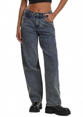 Urban Classics - Γυναικείο Τζιν Παντελόνι Mid Waist 90s TB7127 Urban Classics 17835 Dirty Washed