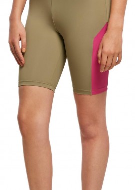 Urban Classics - Γυναικείο Ποδηλατικό Σορτς TB5021 Urban Classics khaki/brightviolet