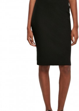 Urban Classics - Γυναικεία Rib Πλεκτή Midi Φούστα TB5058-00007 Urban Classics Black