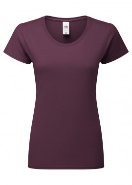 Fruit of the Loom - Γυναικείο T-Shirt 61-424-0 Fruit of the Loom Iconic 195 Ringspun Premium Dark Plum