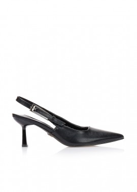 Tsoukalas - Γόβες TSOUKALAS μαύρες slingback ΜΑΥΡΟ