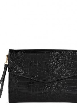 Ted Baker - Γυναικείος Φάκελος Ted Baker Crocey 281714 Μαύρο Κροκό