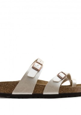 Birkenstock - Γυναικείες Ανατομικές Παντόφλες Birkenstock Mayari Stone 0071661 Pearl White Regular Fit
