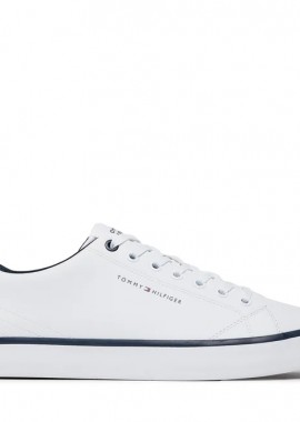 Tommy Hilfiger - Ανδρικά Δερμάτινα Sneakers Tommy Hilfiger FM0FM05041 YBS Λευκά